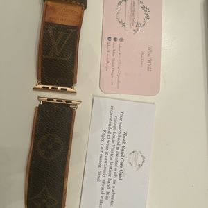 Apple Watch Repurposed Louis Vuitton strap fits 43,44 and 45 mm.